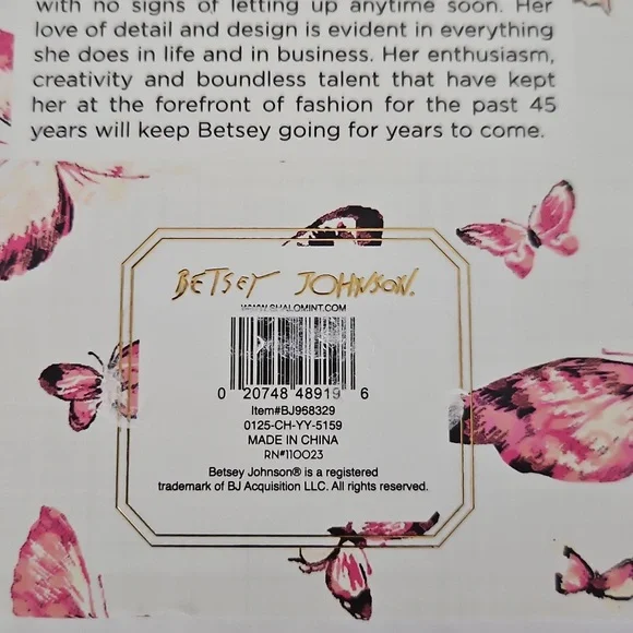 Betsey Johnson NWT Pink Butterfly Journal - Picture 4 of 4